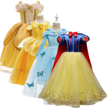Snow White Cinderella Bella Princess Party Cosplay Costume Fancy Girls Dress