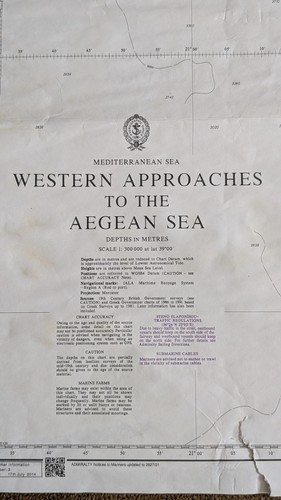Admiralty chart number 1092 - number,