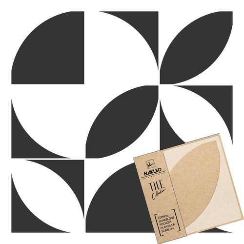 Reusable plastic tile - tile, stencil