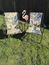 Vintage Pair Of Deck Chairs