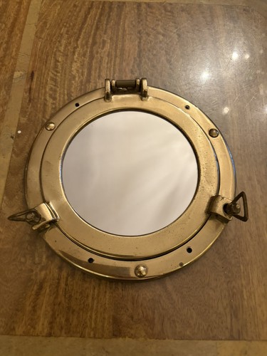 Brass porthole mirror 20cm - porthole, mirror.