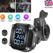 Motorcycle TPMS Tyre Sensor Wireless Motorbike Tire Pressure Monitor System UK