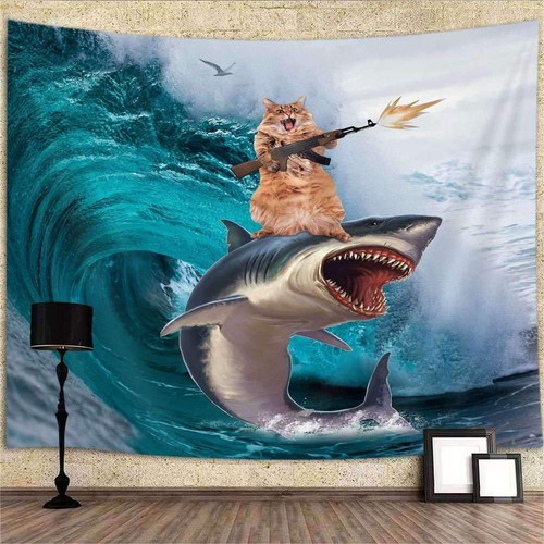 Cat funny wall art - cat,