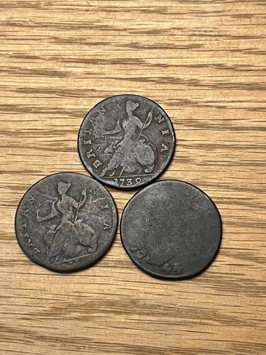 George half penny - penny, coins