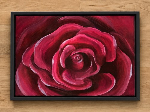 Abstract hand painted rose - abstract, hand-painted