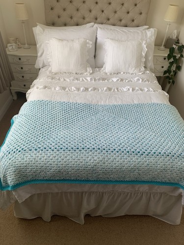 Blue turquoise crochet - blue,