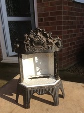 Antique Welsbach Kern No 17A -  Cast iron and enamel gas mantle heater