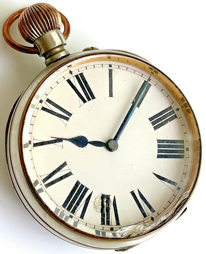 Antique nickel open - open, face