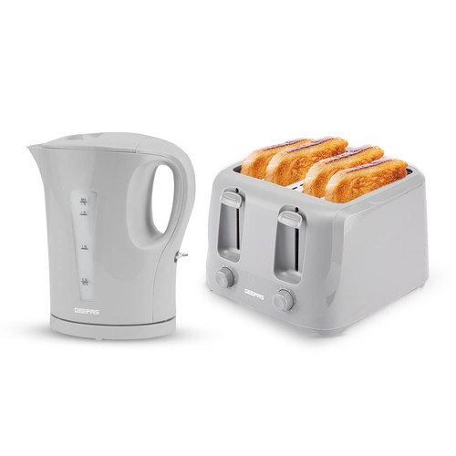Kettle and toaster set - and, grey