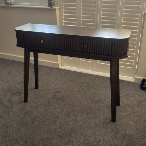 Rectangular dark wood console - dark,