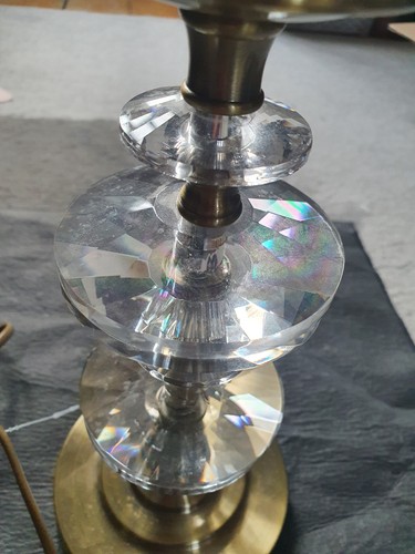 Vintage crystal and brass - vintage,