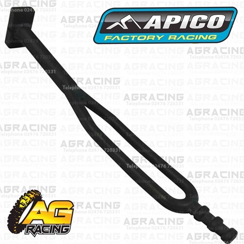 Apico black rubber side stand - black,