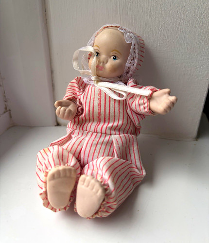 Miniature porcelain baby doll - miniature,