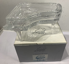 Cristal d’Arques France 24% Lead Crystal Grand Piano Trinket Box Vintage Bijou