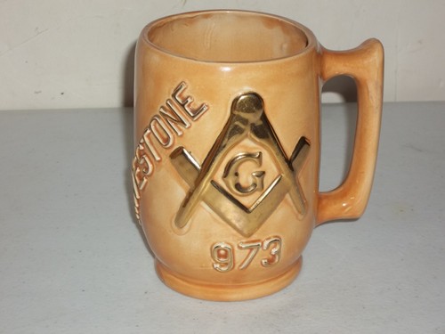 Vintage masonic beer stein - vintage,