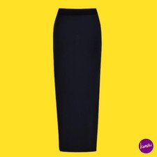 TRENDMALLS Women's Maxi Skirt, Stretch Jersey Saree Shaper, Black, UK 12 | EU 40