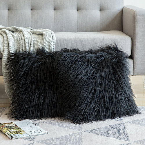 New faux fur cushion cover - cushion,