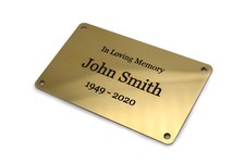 Solid Brass Engraved Plaque
