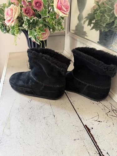 Fitflop black suede sheepskin - fitflop,