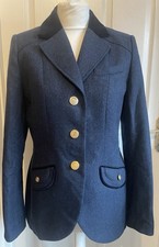 Joules Parade Tweed Blazer Blue Wool Jacket - Size 12