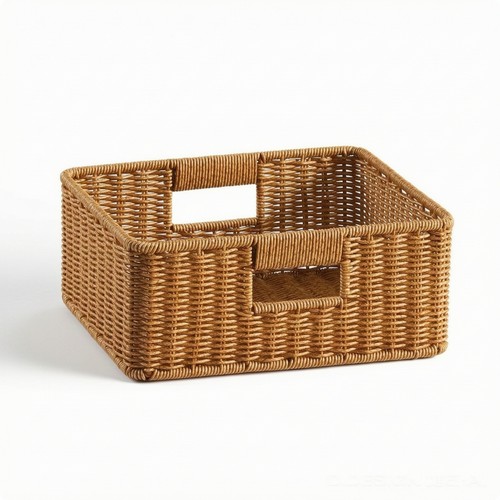 Plastic weave storage basket - storage,