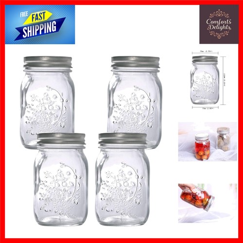Clear glass mason jars with - clear,