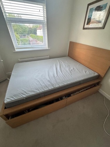 Ikea malm double bed with - double,