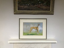 Greyhound Painting Coursing Longdog Lurcher Munnings Dog Art Pastel 