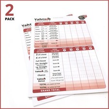 Yahtzee Score Pad - 2x Pack Score Cards - 120 games -  Refills Sheets Scorecards