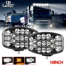 Colight Spot Lights For Volvo Scania DAF MAN Truck 24v Jumbo Oval BLACK Fog Lamp