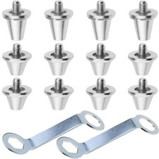 12x Football Studs w/Spanner Metal Football Boots Studs Rugby Studs Replacement