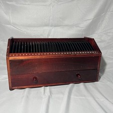 31 Day Wooden Bill Mail Sorter Organiser With Drawer Desktop Storage