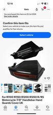 For R1100 R1150 R1200 R1250 R/RS Motorcycle 7/8'' Handlebar Hand Guards Cover UK