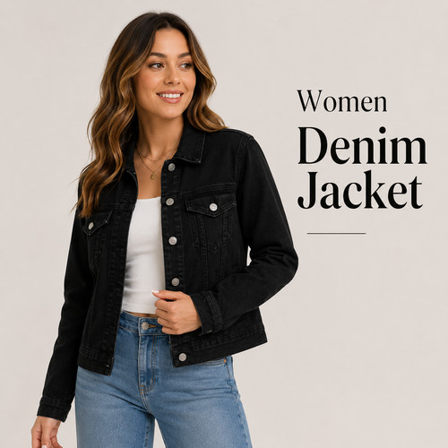 Ladies womens denim jacket - womens,