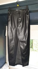 Zara leather look shiny pencil skirt size