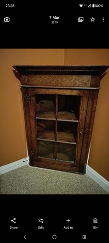 Antique corner wall display - antique,
