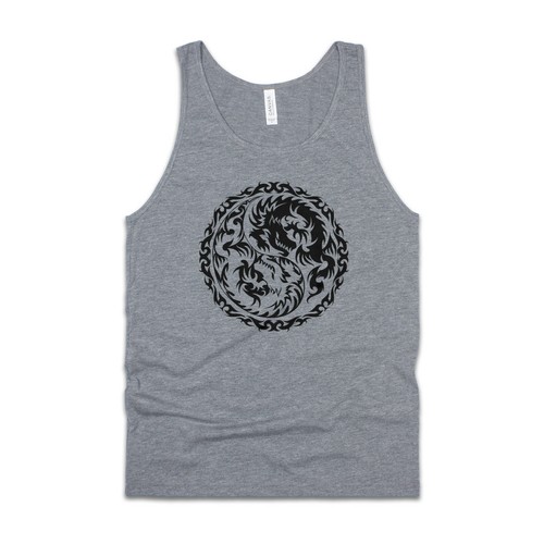 Yin yang tank top vest - top, gym