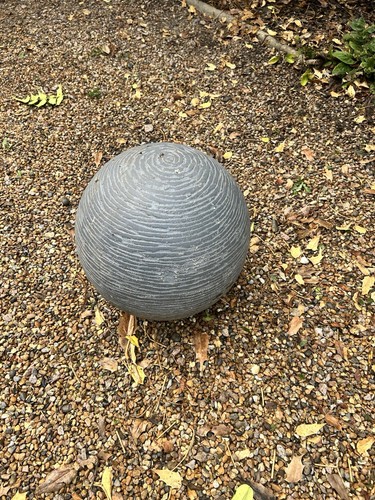 Grey stone spherical - grey, ball