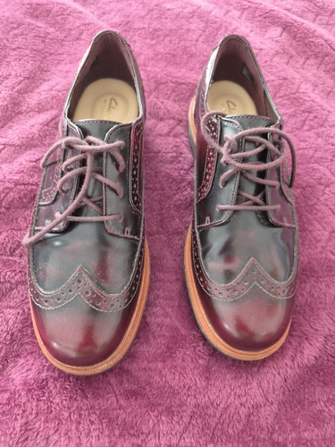 Clarks red brown patent - red/brown,