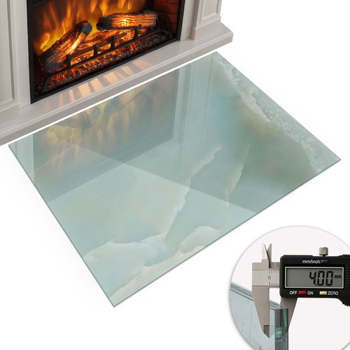 Toughened glass hearth plate - glass,