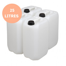 4 x 25L  Heavy Duty Water Container Stackable Plastic HDPE Food Safe Jerry Can 