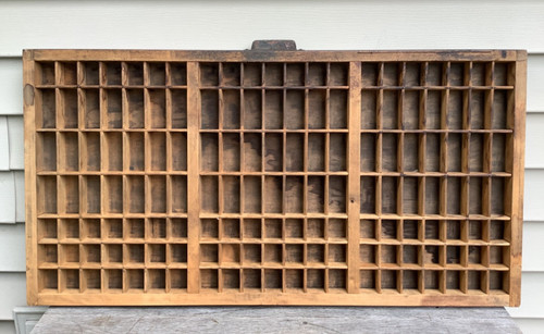Antique wooden printers drawer - antique,