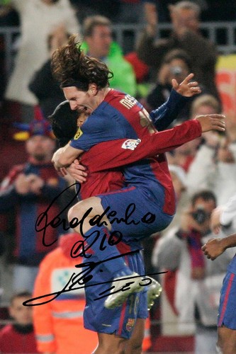 Messi ronaldinho signed - &,