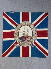 Vintage Lord Roberts Victoria Cross Boer War Union Jack Flag Antique 1900s