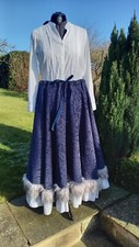 Ladies Circle Skirt, Blue