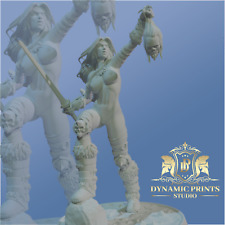 Sonja - Pinup Barbarian Fighter NSFW - Dynamic Prints D&D Mini Subject:Nudes