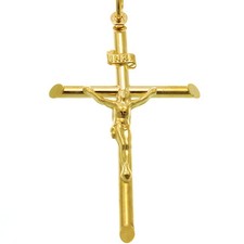 Large Solid 9ct Gold Crucifix