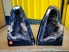 PAIR Amethyst Geode Cave