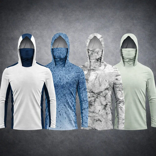 Men long sleeve fishing hoodie - fishing,