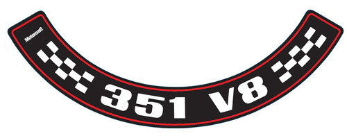 Air cleaner decal 351 - decal, '351